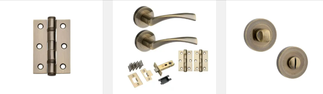 brass Hiatt Hardware collection for doors customers can choose from