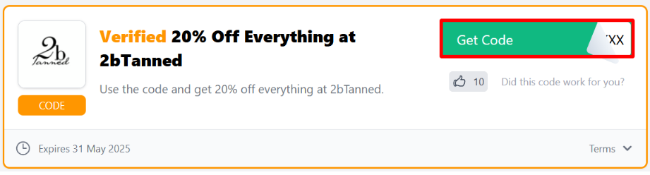 The Love Discount Vouchers page showing discount codes to use on your purchase