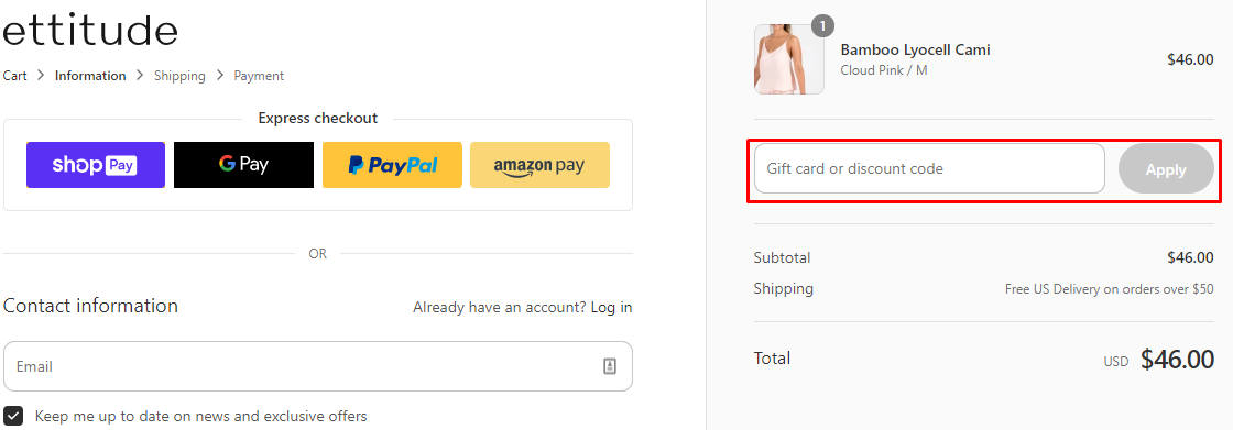 How do I use my Ettitude discount code?