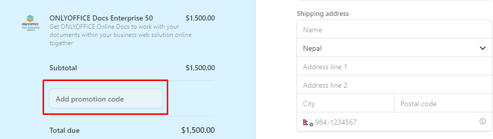 How do I use my OnlyOffice promotion code?