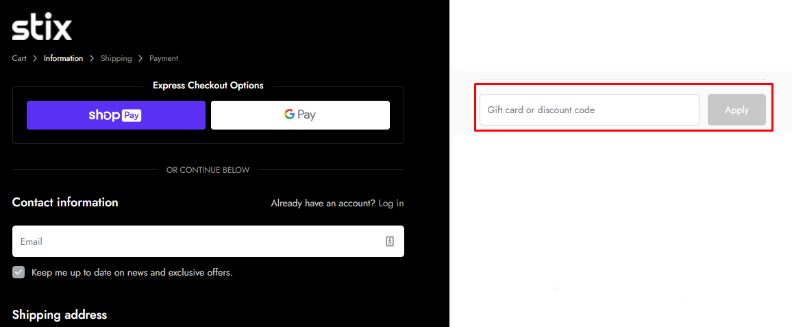 How do I use my Stix Golf discount code?