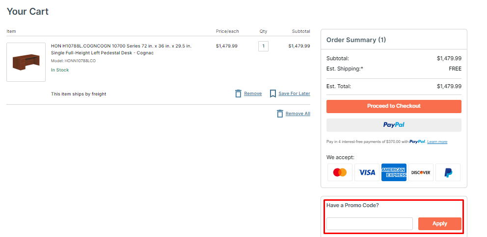 How do I use my Big Desk Drawer promo code?