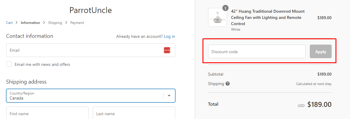 How do I use my Parrot Uncle discount code?