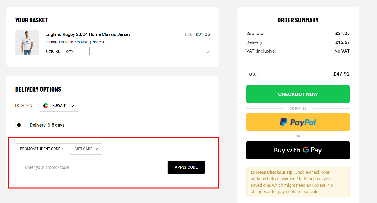 How do I use my Umbro discount code?