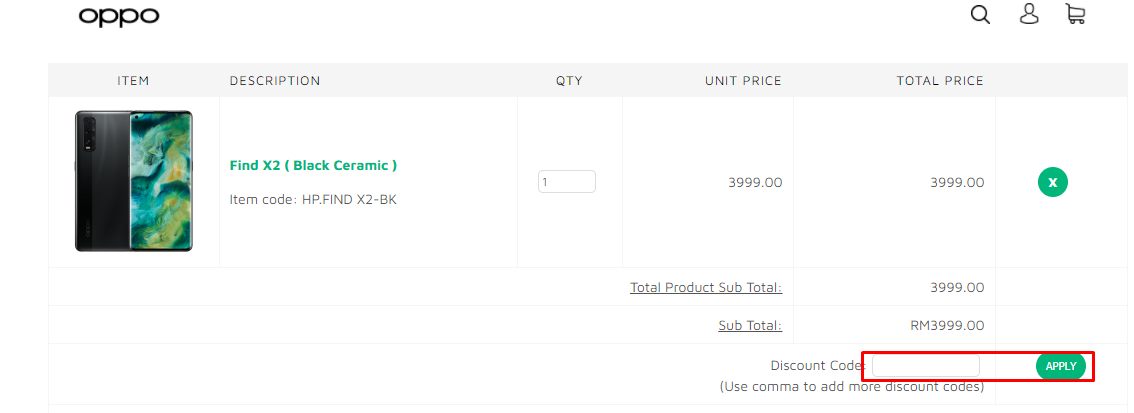 How do I use my Oppo Mobiles coupon code?