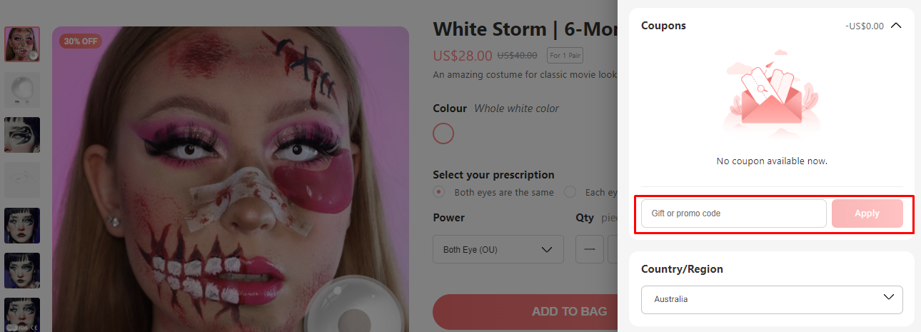 How do I use my Miraga promo code?