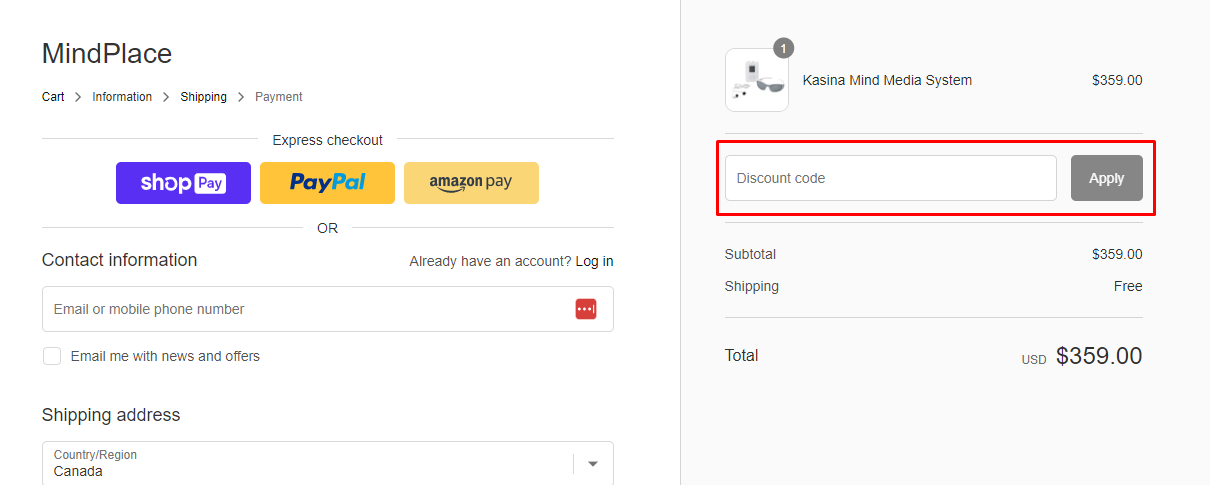 How do I use my MindPlace discount code?
