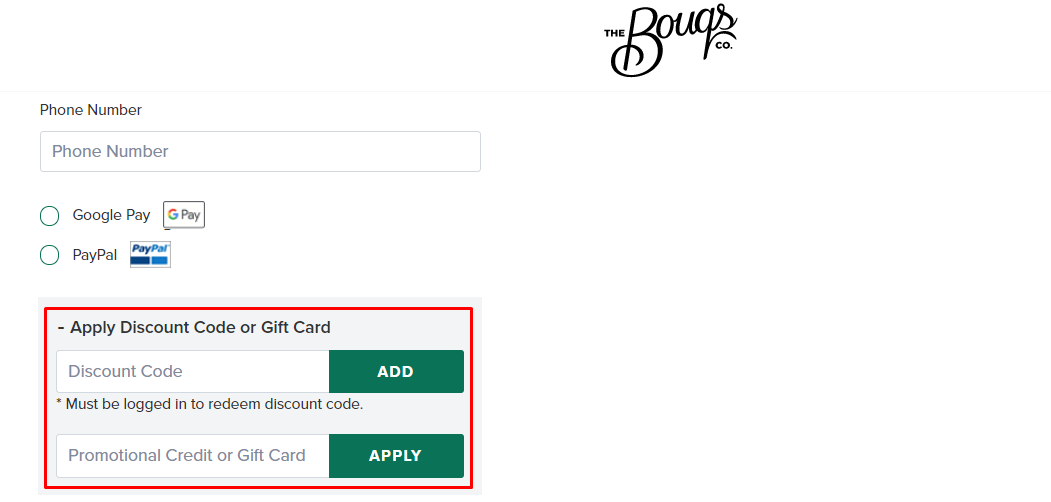How do I use my The Bouqs Co. discount code?