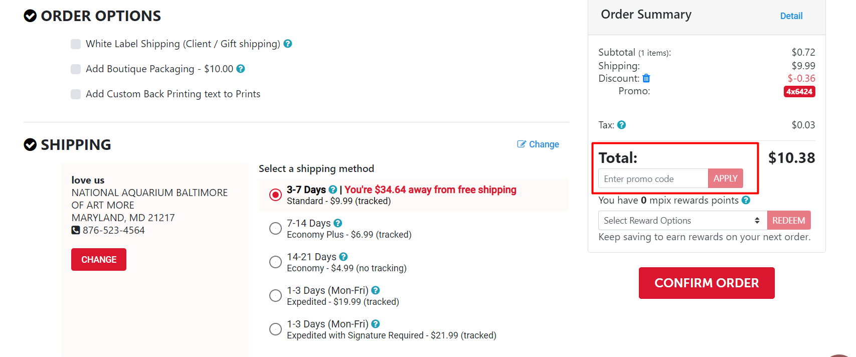 How do I use my Mpix promo code?