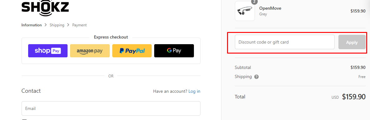 How do I use my Shokz discount code?