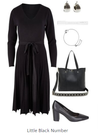 Little black number outfit on a white background that supports a Birdsnest coupon code