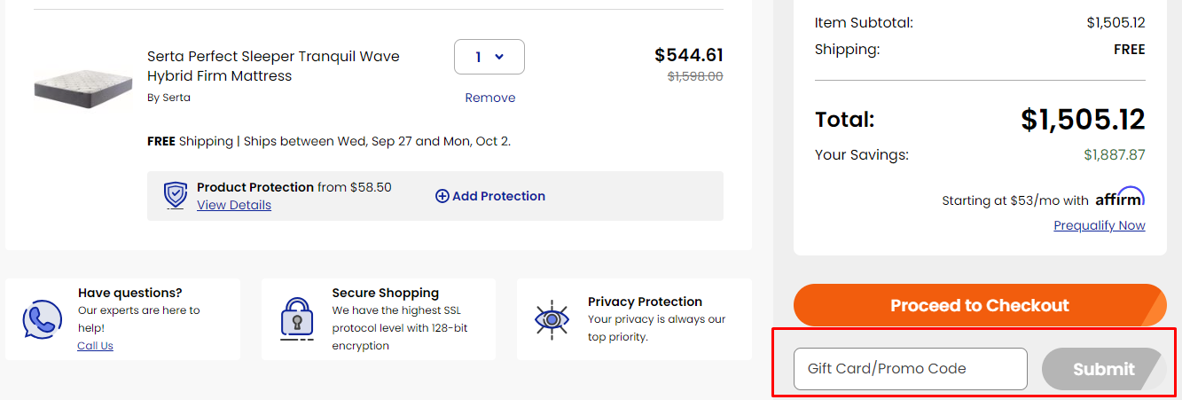How do I use my 1StopBedrooms promo code?