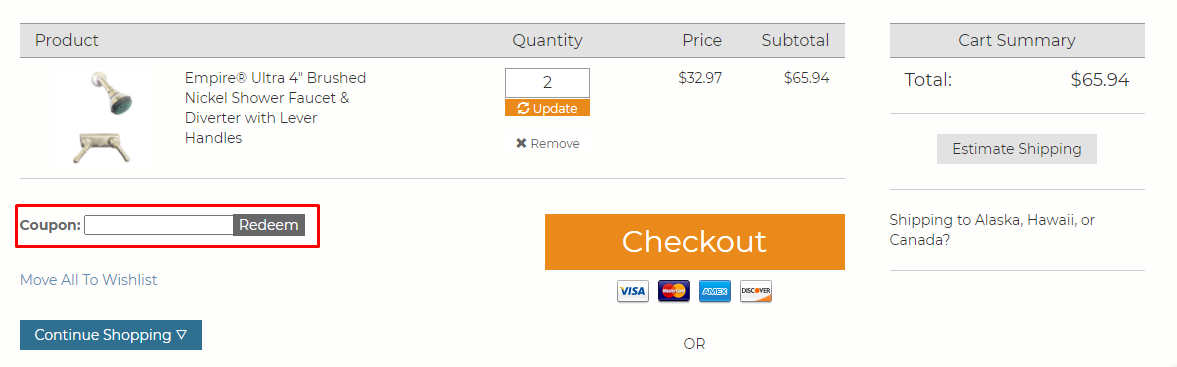 How do I use my Mobile Home Parts Store coupon code?