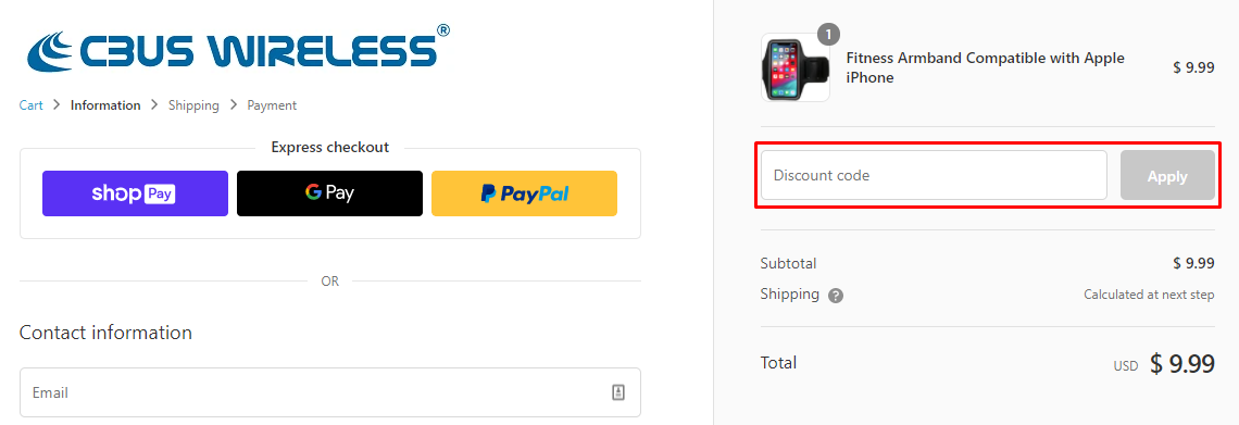 How do I use my Cbus Wireless discount code?