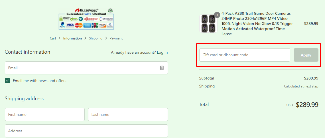 How do I use my BlazeVideo discount code?