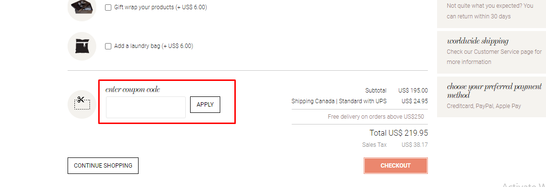 How do I use my Marlies Dekkers coupon code?