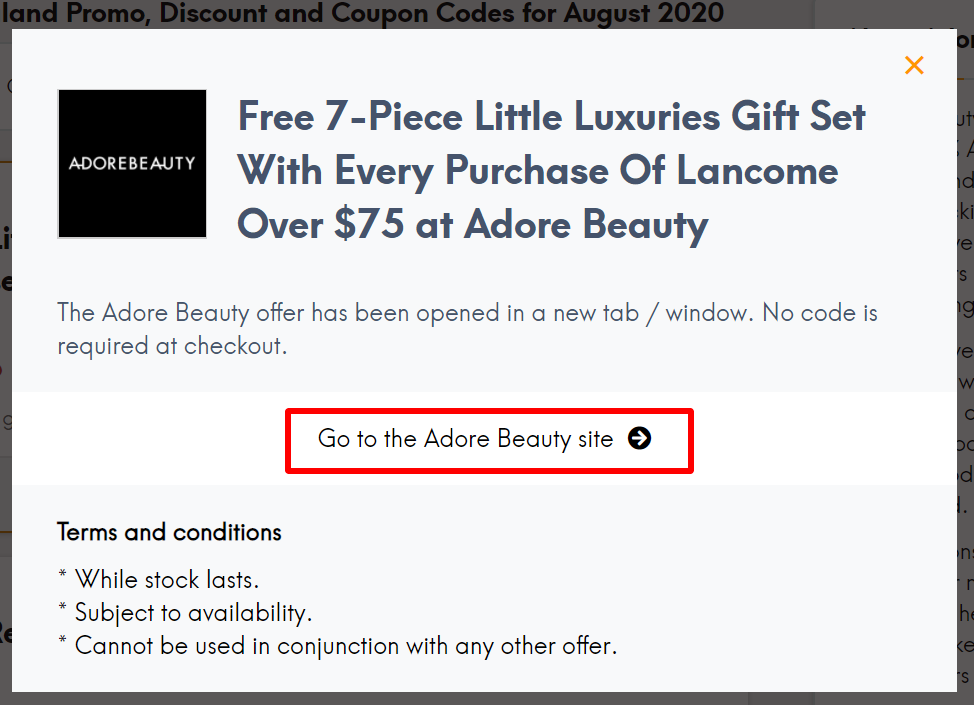 NZ Adore Beauty go to