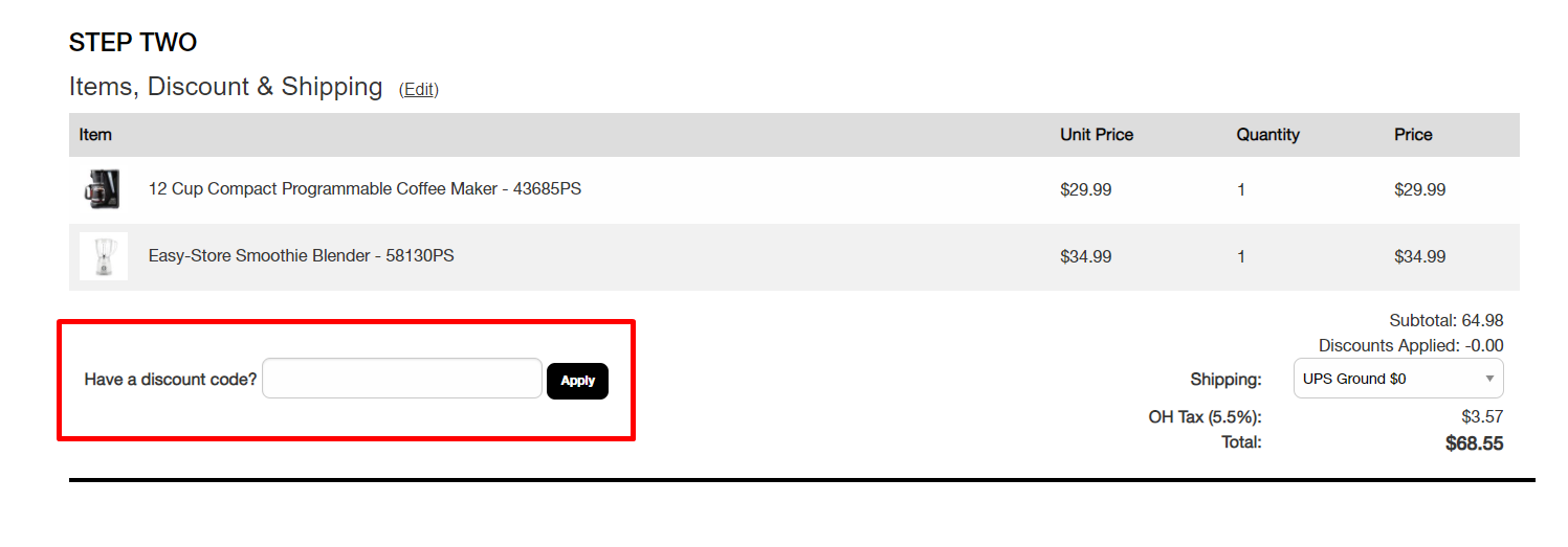 How do I use my Proctor Silex discount code?