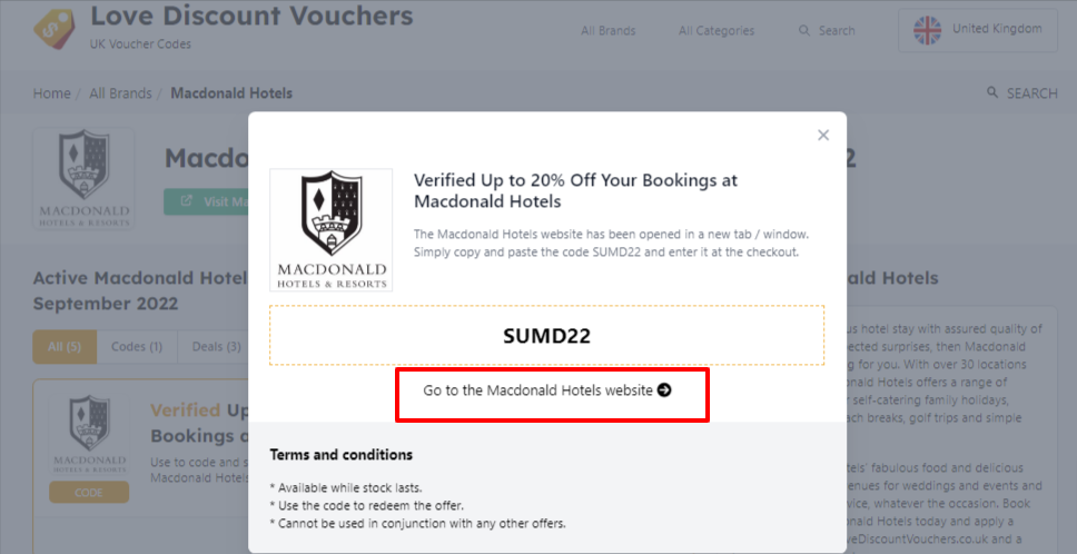 Macdonald Hotels Checkout