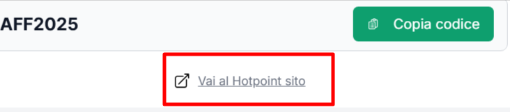collegamento diretto al sito Hotpoint dove poter applicare un codice sconto Hotpoint