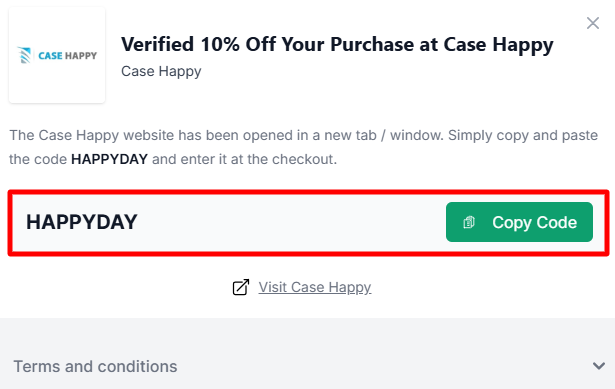 A Case Happy code on Love Discount Vouchers