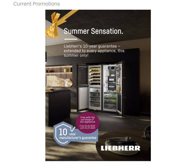 Current promotion displayed on white background