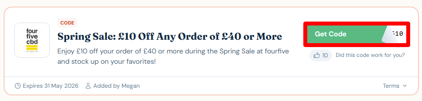 Get your code by clicking in the red box