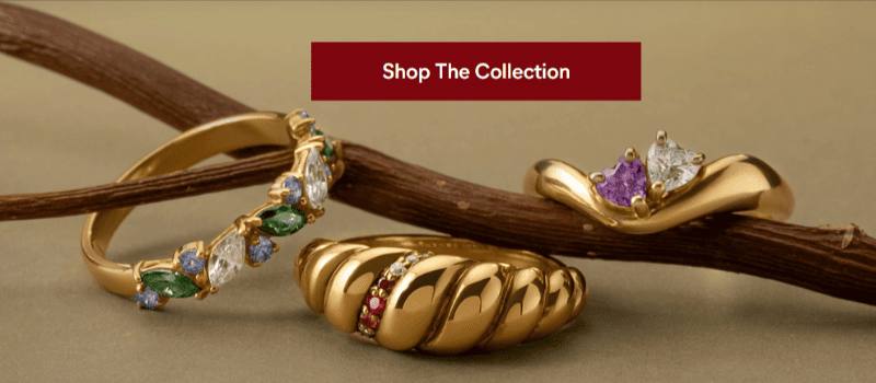 Afew examples of personalised gemstone rings from the onlien retailer that you can save on with a Jewlr voucher code from Love Discount Vouchers