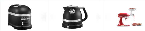 KitchenAid items on a white background