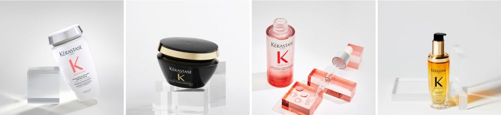 Kérastase hair care products shown on a white background