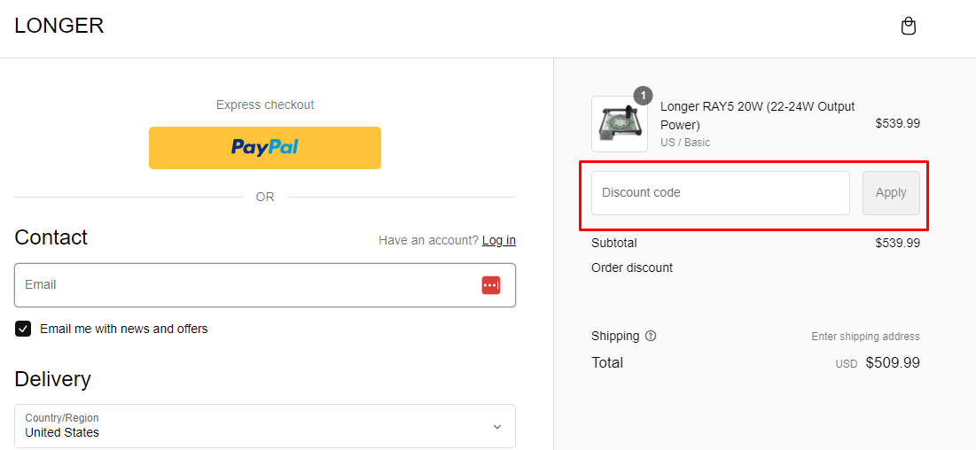 How do I use my Longer discount code?