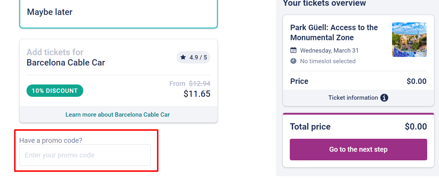 How do I use my Tiqets promo code?