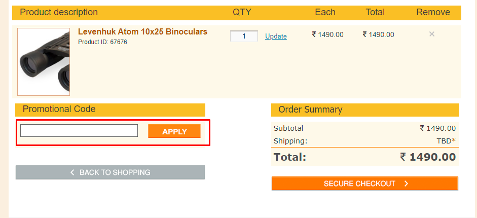 How do I use my Levenhuk promotional code?