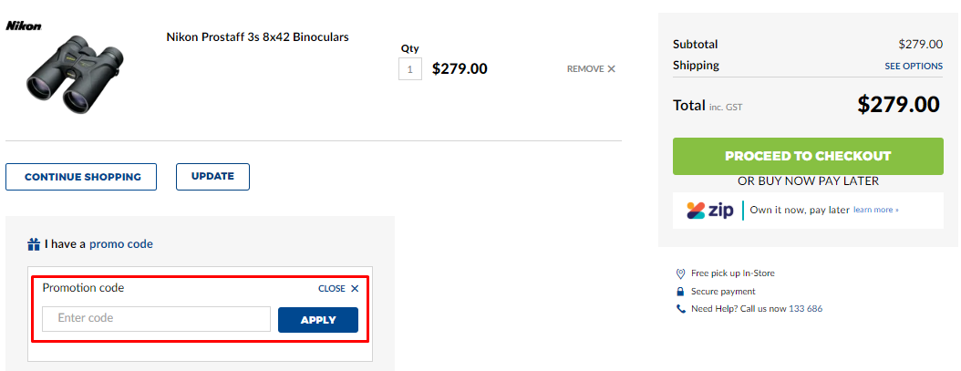 How do I use my Camera House discount code?