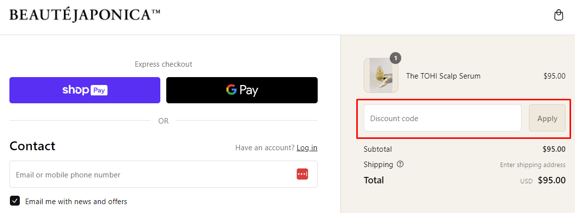 How do I use my Beautejaponica discount code?