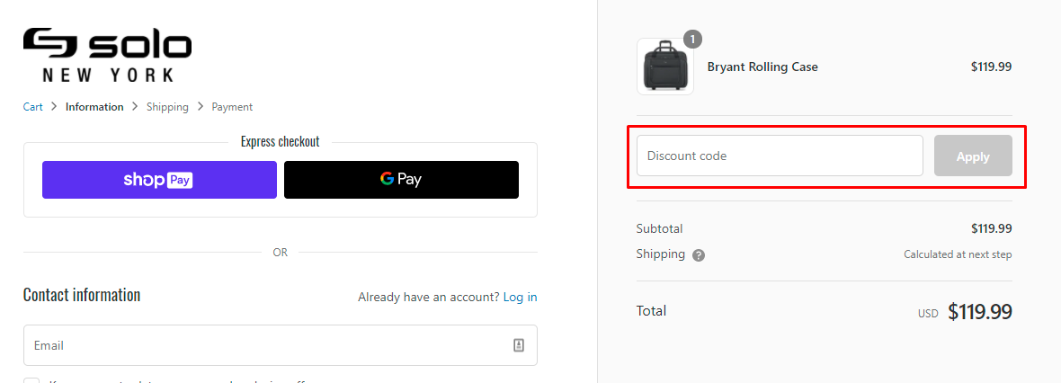 How do I use my Solo New York discount code?