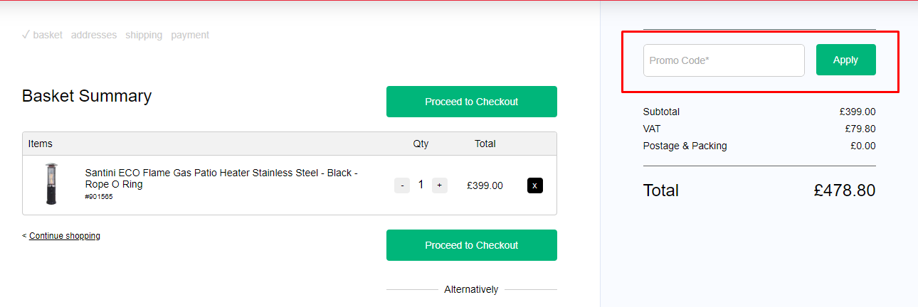 How do I use my Heat Outdoors promo code?