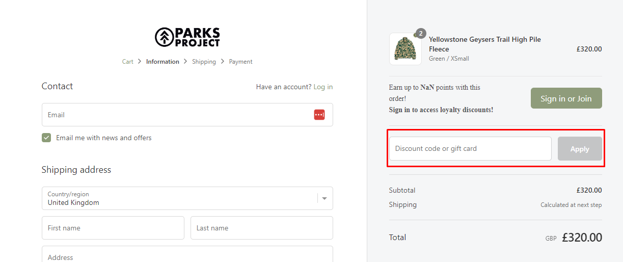 Parks Project Discount Code August 2024