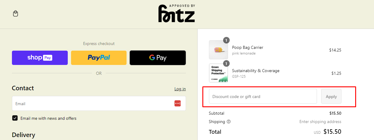 How do I use my Approved by Fritz discount code?