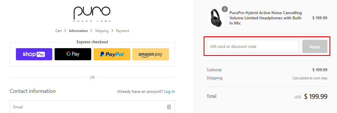 How do I use my Puro Sound discount code?