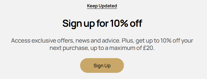The Cleva newsletter sign up page