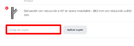 cuadro para insertar el código de Aspirando