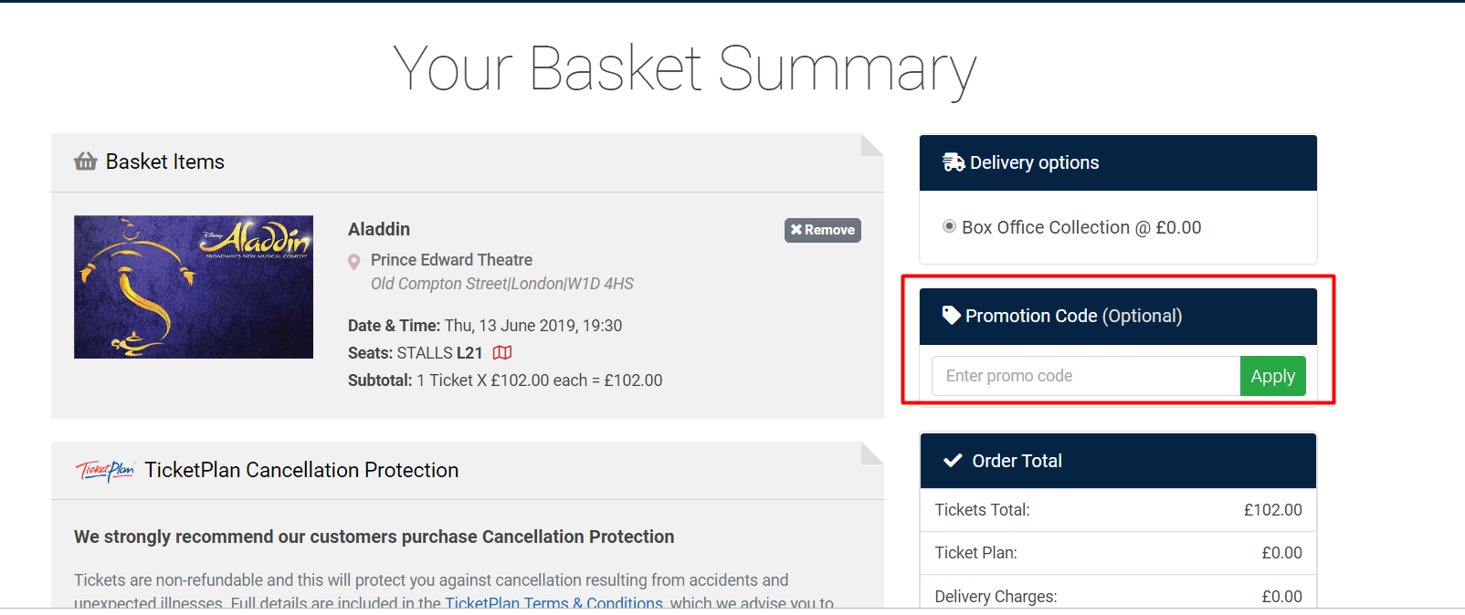 How do I use my Theatre Tickets Direct discount code?