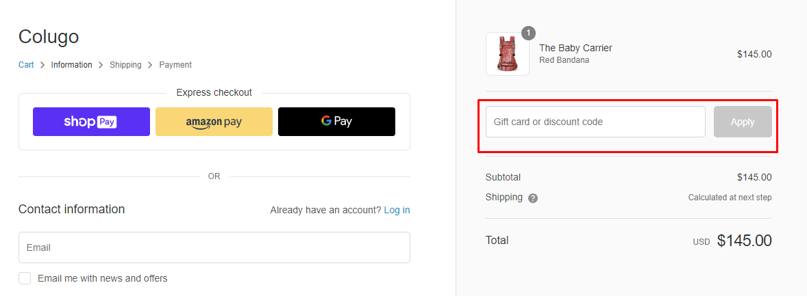 How do I use my Colugo discount code?