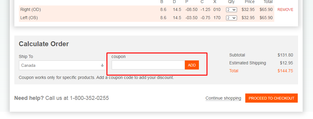 How do I use my ContactLensKing.com coupon code?