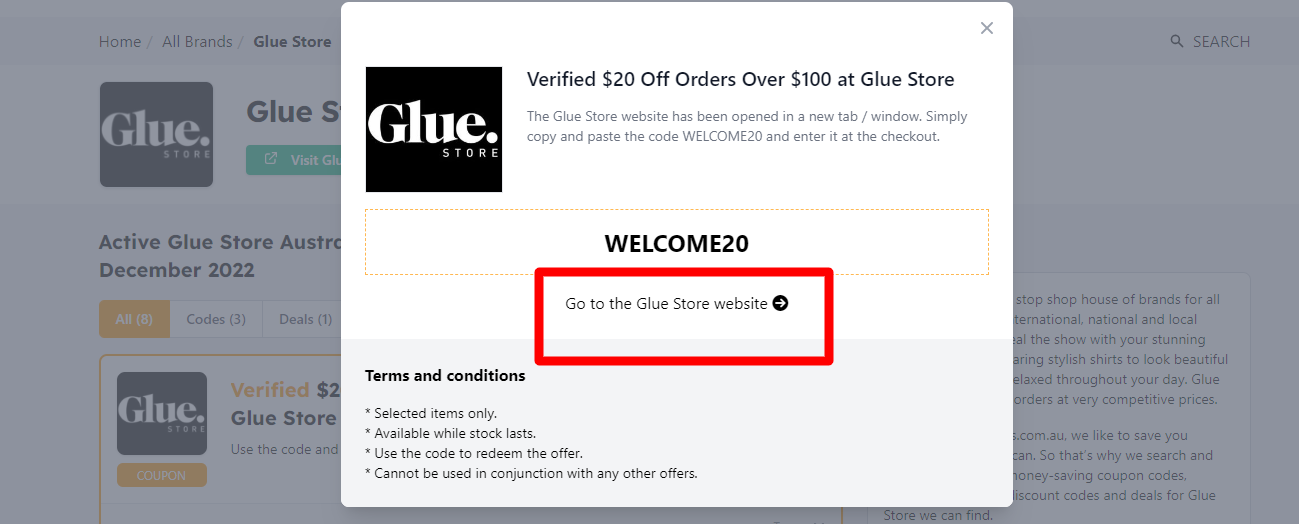 Glue Store Coupon and Promo Codes August 2024