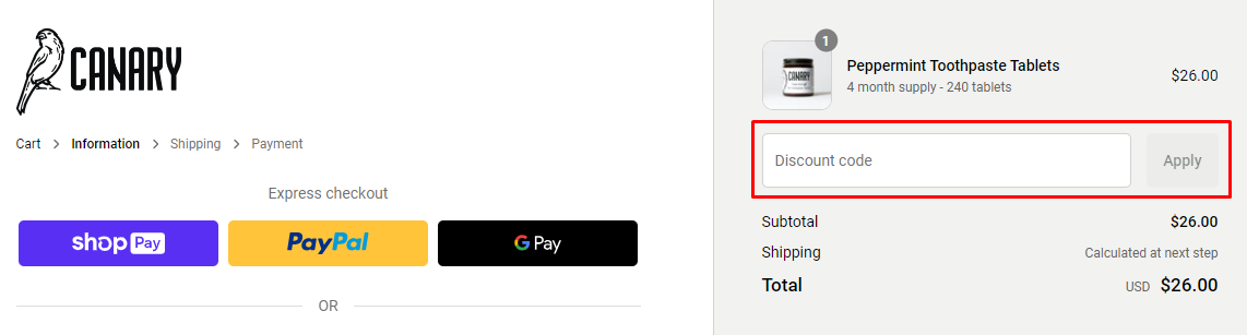 How do I use my Canary Clean discount code?