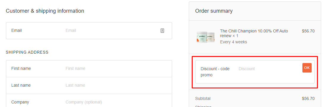 How do I use my Goodboy discount code?