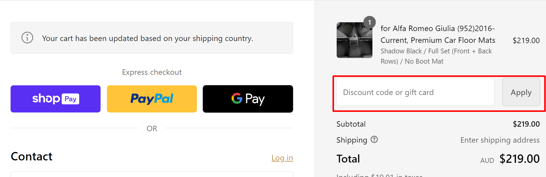 How do I use my CarMatsCulture discount code?