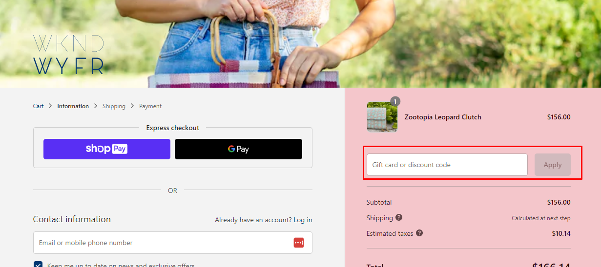 How do I use my WKND WYFR discount code?